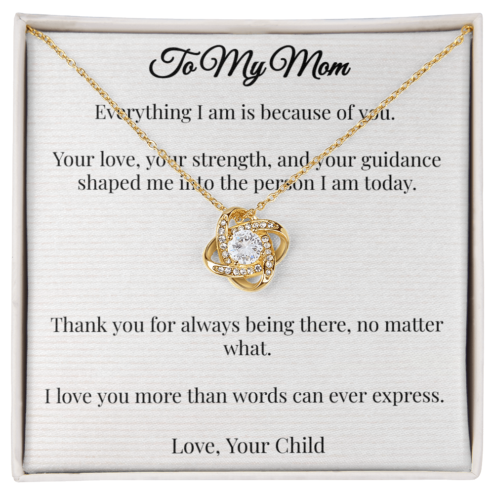 To My Mom - Love Knot Necklace (From Child) 2