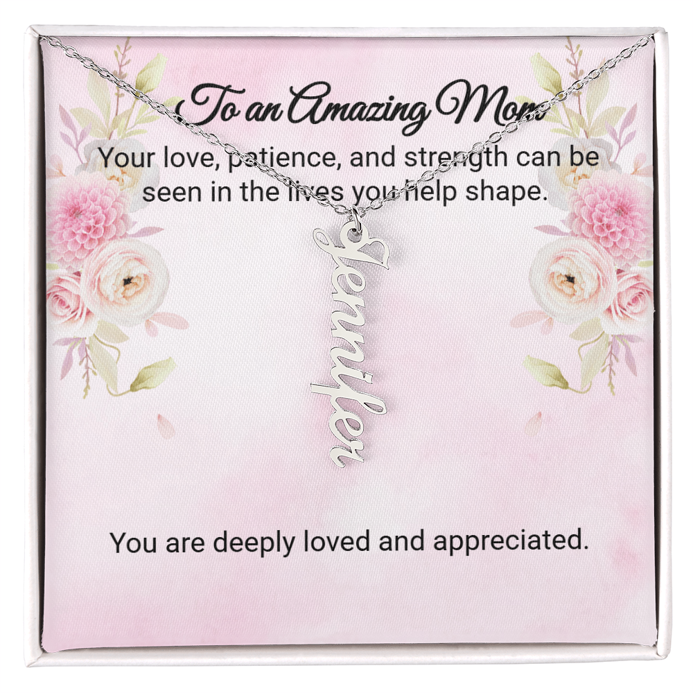 To an Amazing Mom - Custom Name Nekclace