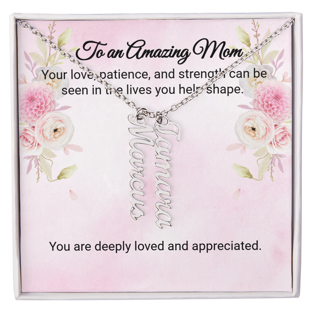 To an Amazing Mom - Custom Name Nekclace