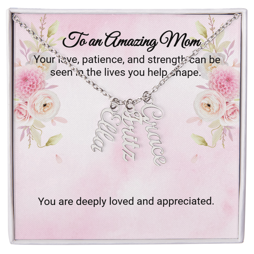 To an Amazing Mom - Custom Name Nekclace