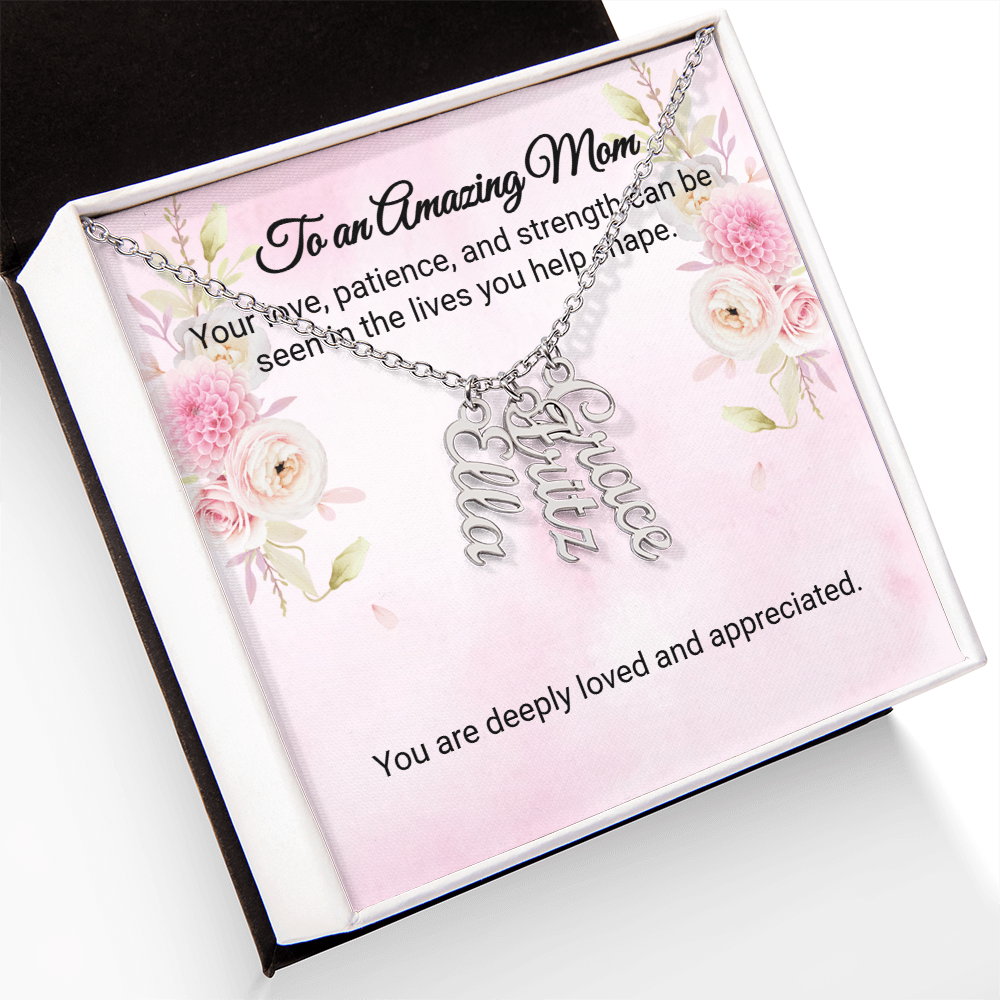 To an Amazing Mom - Custom Name Nekclace
