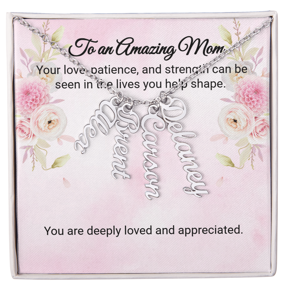 To an Amazing Mom - Custom Name Nekclace