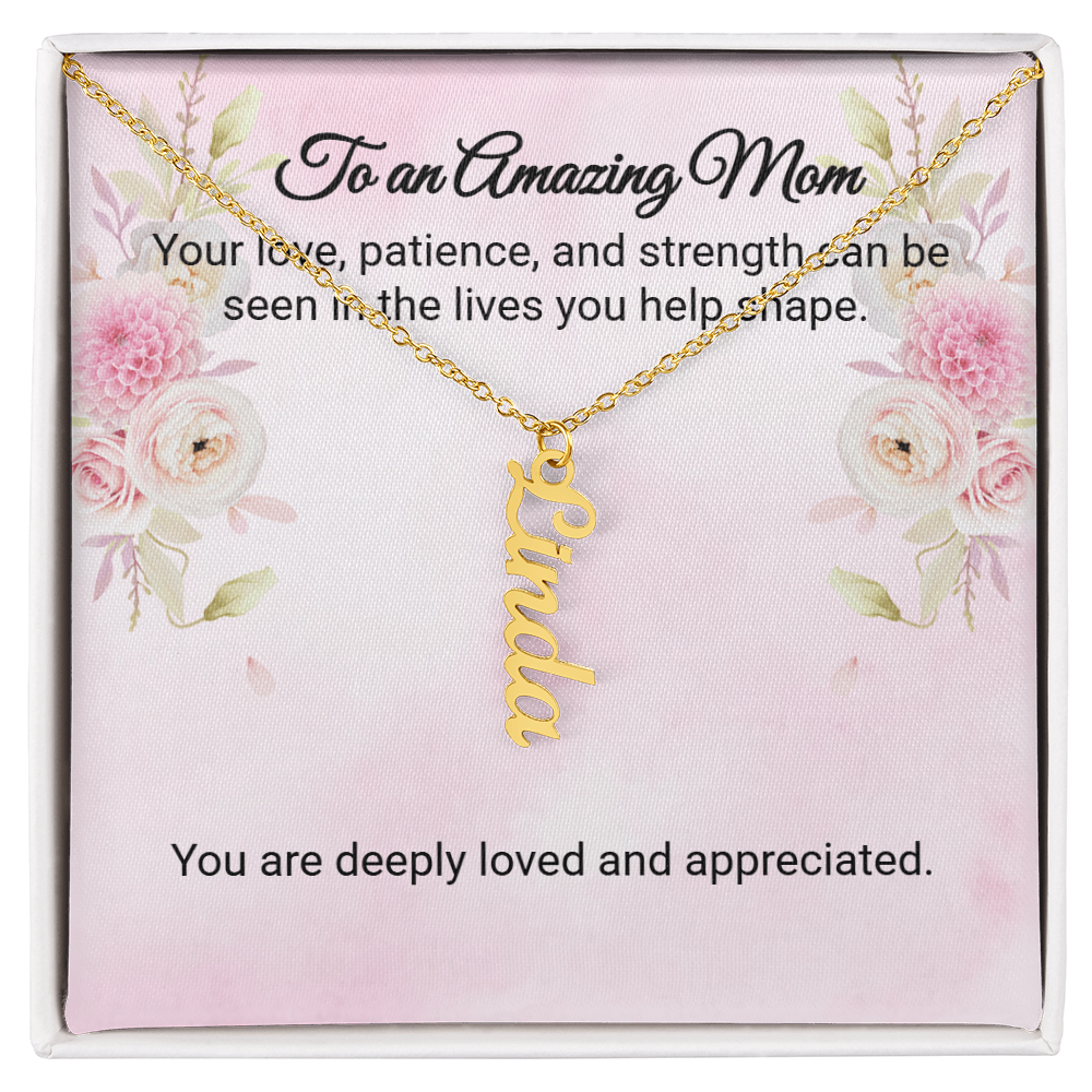 To an Amazing Mom - Custom Name Nekclace