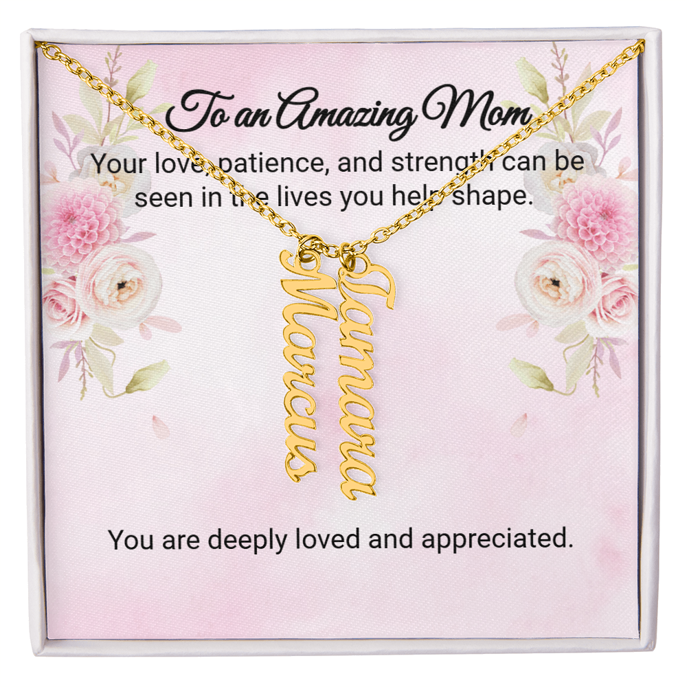 To an Amazing Mom - Custom Name Nekclace