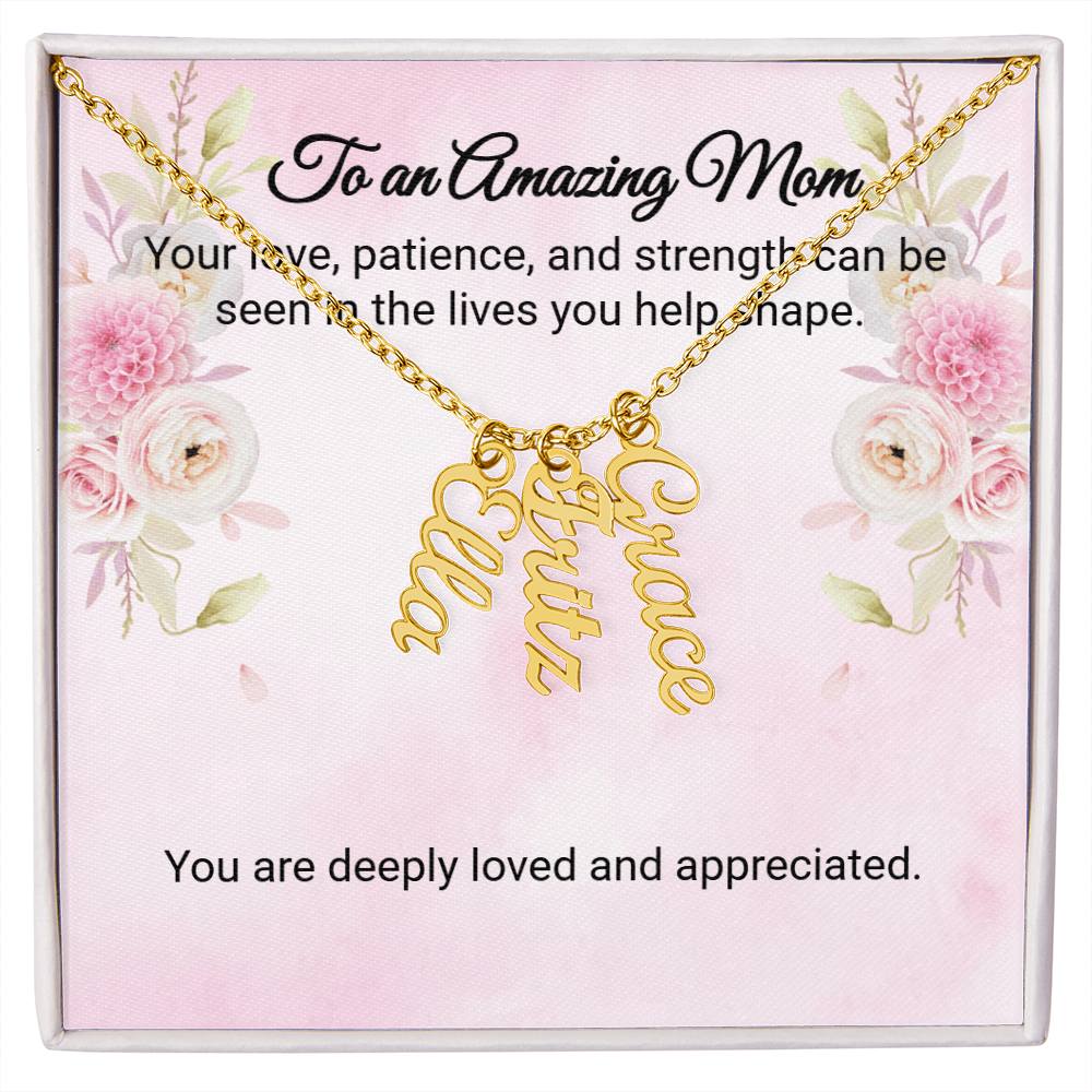 To an Amazing Mom - Custom Name Nekclace