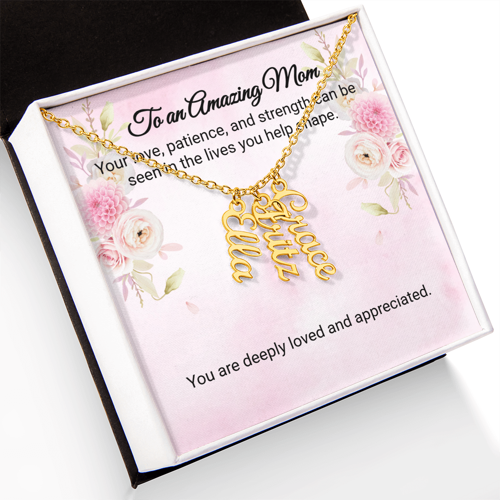 To an Amazing Mom - Custom Name Nekclace
