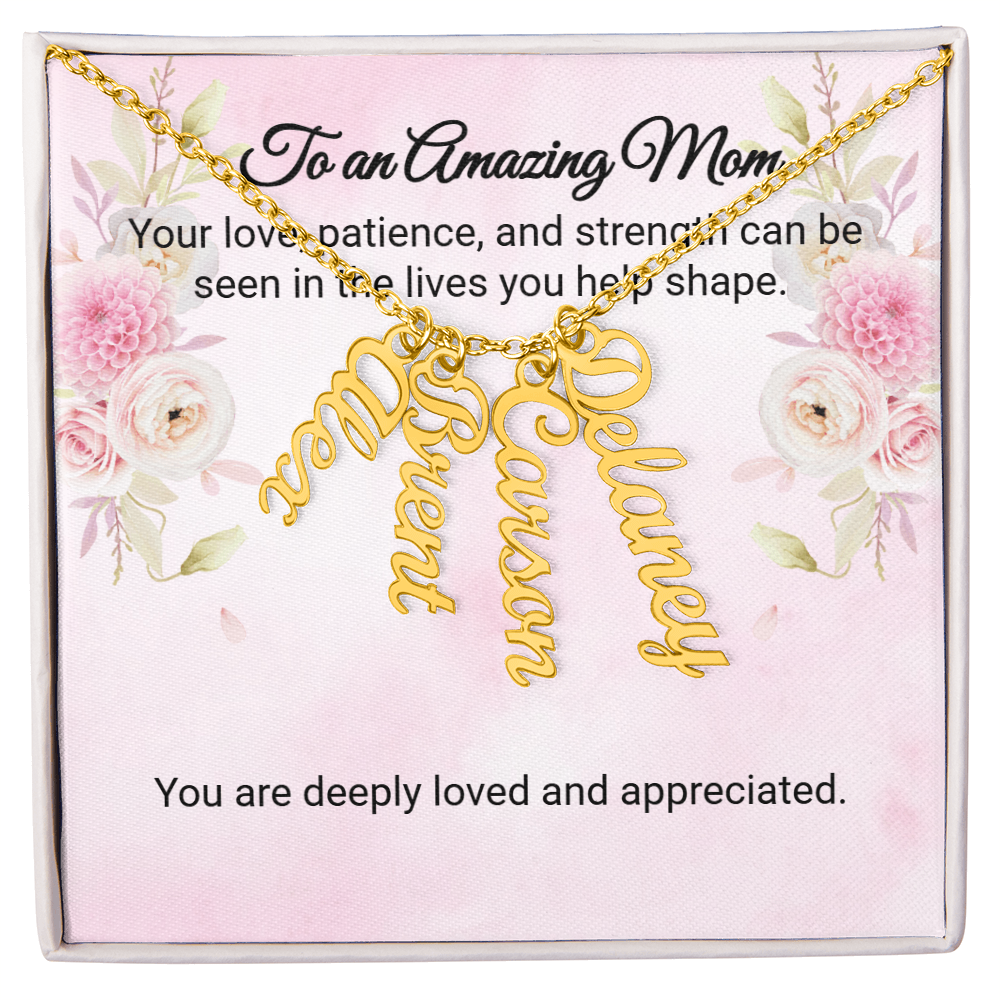 To an Amazing Mom - Custom Name Nekclace