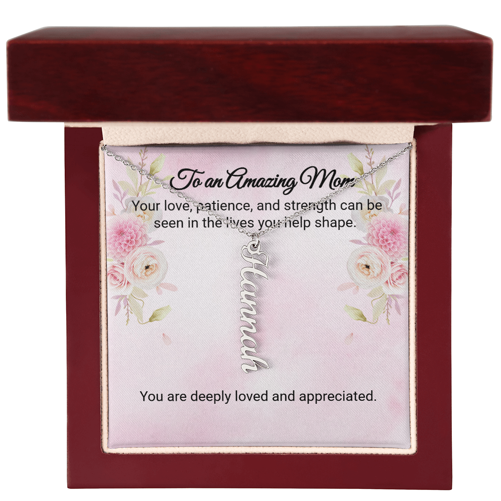 To an Amazing Mom - Custom Name Nekclace