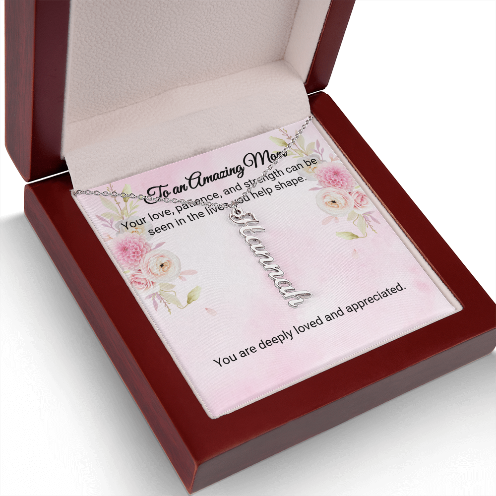 To an Amazing Mom - Custom Name Nekclace