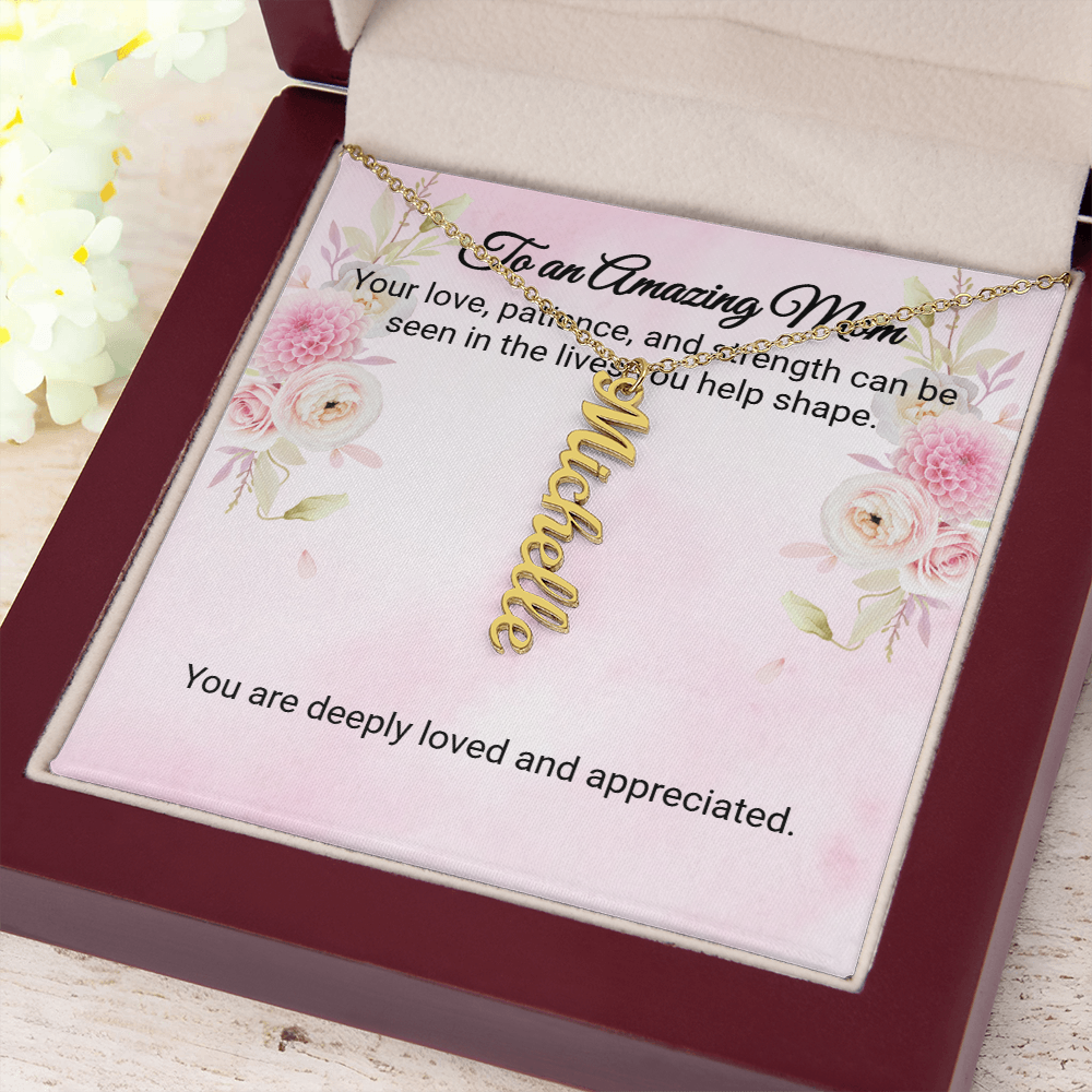 To an Amazing Mom - Custom Name Nekclace