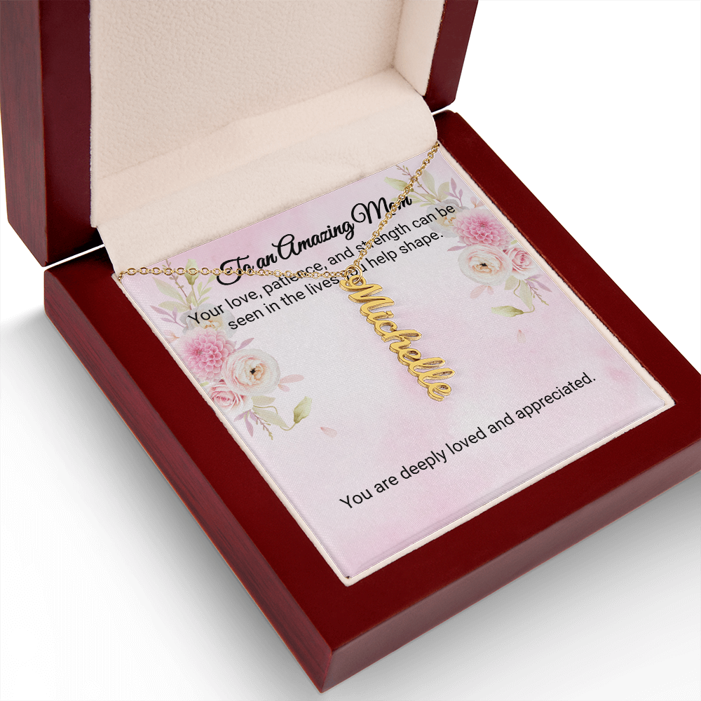 To an Amazing Mom - Custom Name Nekclace